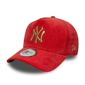 Boné Unissex New Era 9FORTY A-Frame Snapback New York Yankees Aba Curva VERMELHO