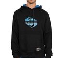 Blusão de Moletom coim Capuz Quiksilver Canguru Soft Hologram PS - Masculino PRETO