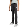 Calça Legging adidas Flare Train Essentials Três Listras Infantil PRETO/BRANCO