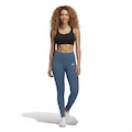 Calça Legging adidas Três Listras com Bolso Feminina AZUL