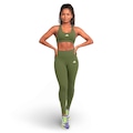 Calça Legging adidas Três Listras com Bolso Feminina VERDE