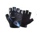 Luvas Esportiva Meio Dedo Gold Sports Confort Grip Performance AZUL