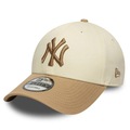 Boné Adulto New Era 9FORTY New York Yankees MLB Colour Block Aba Curva BEGE