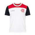 Camiseta do Flamengo Braziline Fulgor -  Masculina BRANCO/VERMELHO