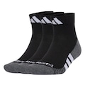 Kit Meias Cano Curto adidas Performance Climacool com 3 Pares - Adulto PRETO/BRANCO