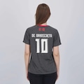 Camisa Flamengo De Arrascaeta 10 Var FutFanatics Feminina CINZA