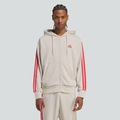 Jaqueta Masculina 3 Stripes Com Capuz adidas BEGE