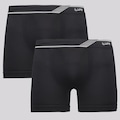 Kit 2 Cuecas Boxer Lupo Microfibra Sem Costura Adulta PRETO