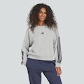 Moletom Feminino 3 Stripes adidas CINZA