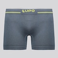 Cueca Boxer Lupo Microfibra Sem Costura Logo Adulta AZUL