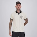 Camiseta Polo Corinthians Dry Logo CP FutFanatics Masculina BRANCO