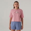 Camiseta Cropped New Balance Reimagined Feminina ROSA