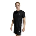 Camiseta Adidas Workout Essentials Base Três Listras Masculina PRETO
