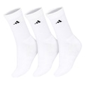 Meia adidas Essentials Crew - Pack com 3 Pares - Unissex BRANCO