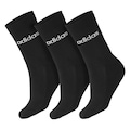 Kit 3 pares de Meia Cano Médio adidas C Lin Crews - Unissex PRETO