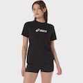 Camiseta Logo ASICS Feminino PRETO