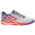 Chuteira de Futsal Adulto Umbro Pro 5 Stable BRANCO/CORAL