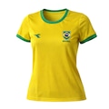 Camisa Brasil Diadora Plus Size Campione - Feminina AMARELO