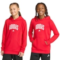 Blusão com Capuz adidas Estampada Codes Collegiate Infantil VERMELHO