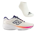 Kit Tênis New Balance 680 V9 e Meia - Feminino BRANCO/LARANJA