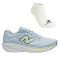 Kit Tênis New Balance 680 V9 e Meia - Feminino AZUL CLA/VERDE CLA