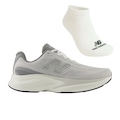 Kit Tênis New Balance Kaiha Road V2 e Meia - Masculino CINZA/BRANCO