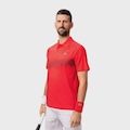 Camisa Polo Lacoste Tennis X Novak Djokovic On Court Slim Masculina VERMELHO