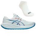 Kit Tênis Asics Gel-Cumulus 28 E Meia - Masculino CINZA/BRANCO