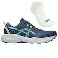 Kit Tênis Asics Gel-Venture 11 E Meia - Masculino AZUL ESC/BRANCO