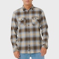 Camisa Flanela Rip Curl Count Brown Blue - Masculina MARROM