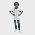 Camiseta do Corinthians Raglan Listrada Coimbra - Infantil BRANCO