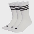 Kit de Meia adidas Sportswear Essential Três Listras com 3 Pares BRANCO