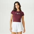 Camiseta Fila Slim Letter Feminina VINHO