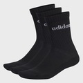 Meia adidas Linear Crew 3 Pares PRETO