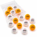 Kit 16 Bolas de Tênis de Mesa 3 Estrelas 40+ Gold Sports Binshen ABS Premium LARANJA/BRANCO