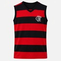 Camisa Regata do Flamengo Retrô Flatri Bordado Braziline - Masculina VERMELHO/PRETO