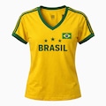 Camisa do Brasil Símbolo Algodão Retrô Mania - Masculina AMARELO