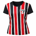 Camisa do São Paulo Exultante Braziline - Feminina VERMELHO/PRETO
