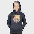 Blusão de Moletom Barcelona Canguru Balboa - Infantil AZUL ESCURO