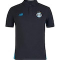 Camisa Polo do Grêmio 2026 Viagem New Balance - Masculina CINZA/AZUL