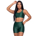 Conjunto Fitness Top e Short New Zig 3D Vekyo - Feminino VERDE