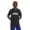 Camiseta Infantil adidas M/C Essentials Linear Logo PRETO/BRANCO