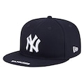 Boné Adulto New Era  New York Yankees MLB Visor Aba Reta AZUL ESCURO