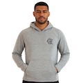 Blusa do Flamengo Com Capuz Canguru When Braziline - Masculina CINZA