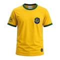 Camisa do Brasil Athleta Retrô 1970 - Masculina AMARELO