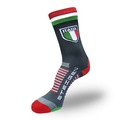 Meia Cano Alto Steigen Itália - Unissex PRETO/VERMELHO