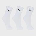 Kit Meia Cano Médio Mizuno Basic BRANCO
