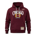 Blusão de Moletom Com Capuz NBA Chicago Bulls Collegiate Bordô - Masculino VERMELHO