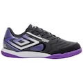 Chuteira Futsal Adulto Umbro Bump Club Billy Pro 5 PRETO/ROXO