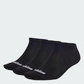 Kit 3 Pares de Meia adidas Cano Baixo Linear Unissex PRETO/BRANCO